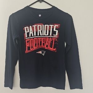 Patriots Kids Long Sleeve Shirt - Black